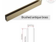 Aluminium Glazing Channel - 30mm x 14mm - Antique Brass